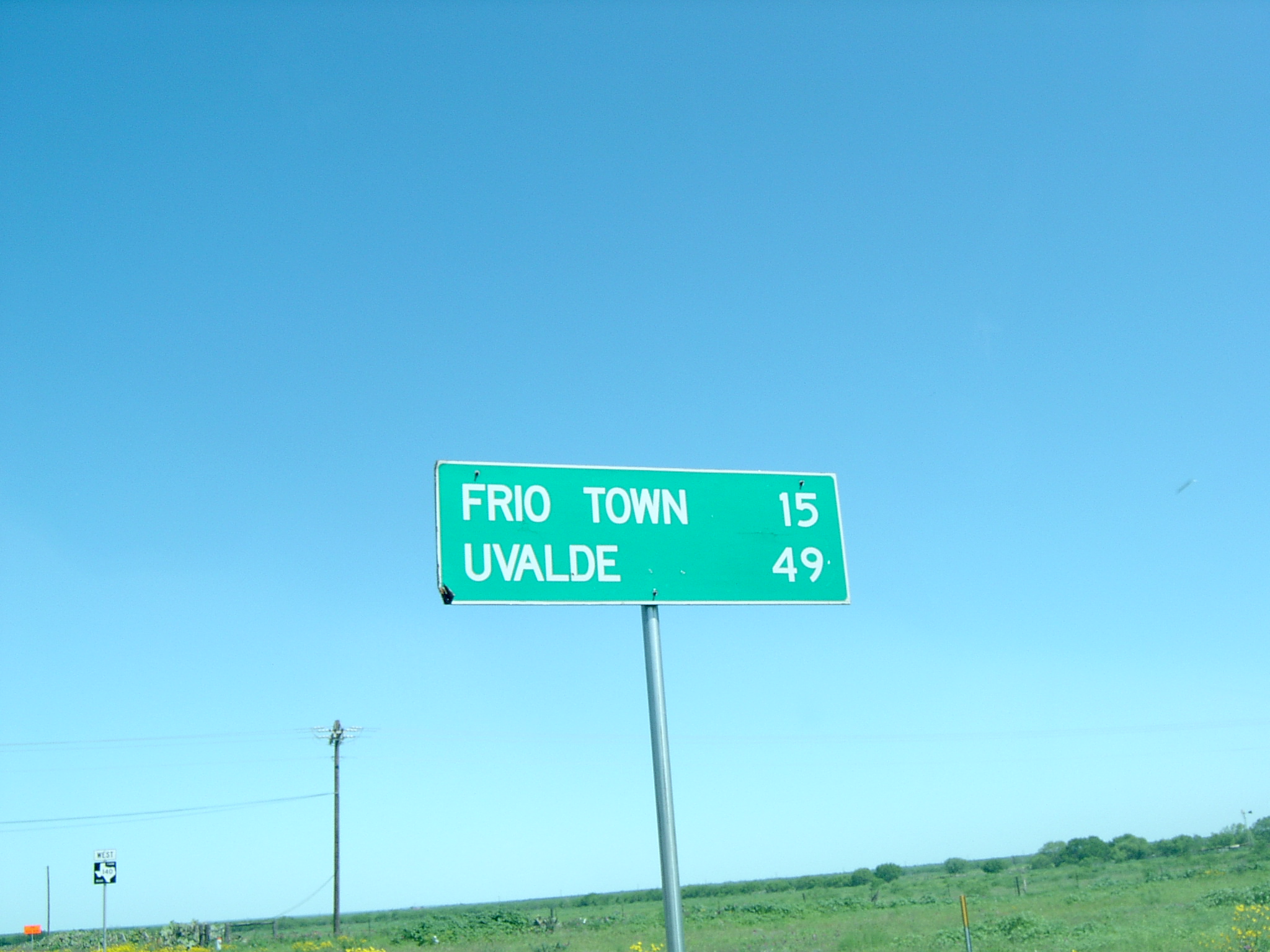 Frio Town sign in Pearsall